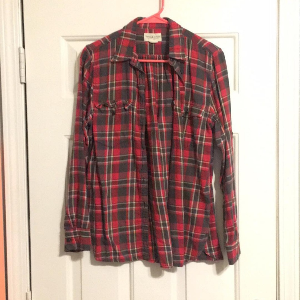 Plaid Long sleeve button down